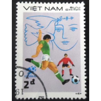 Selo postal do Vietnã de 1982 Shooting Ball