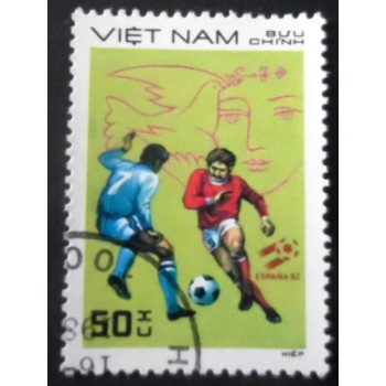 Selo postal do Vietnã de 1982 Ball at bottom center
