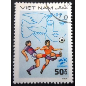 Selo postal do Vietnã de 1982 Competing ball