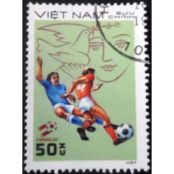 Selo postal do Vietnã de 1982 Ball at bottom right