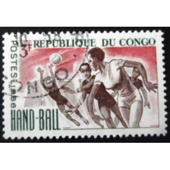 Selo postal do Congo de 1966 Handball MCC