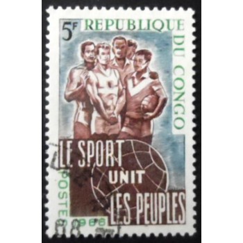 Selo postal da República Popular do Congo de 1966 Athletes MCC