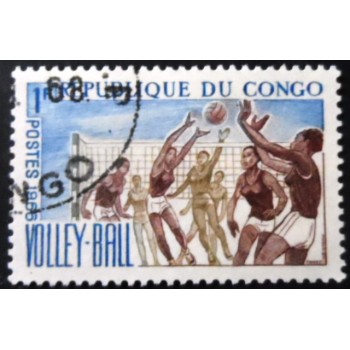 Selo postal da Rep. Popular do Congo de 1966 - Volleyball MCC