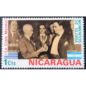 Selo postal da Nicarágua de 1974 FIFA World Cup 1974 M