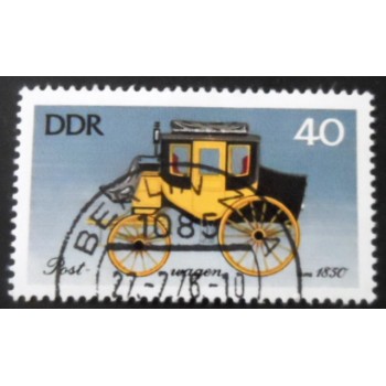 Selo postal da Alemanha Oriental de 1976 Post Carriage 1850