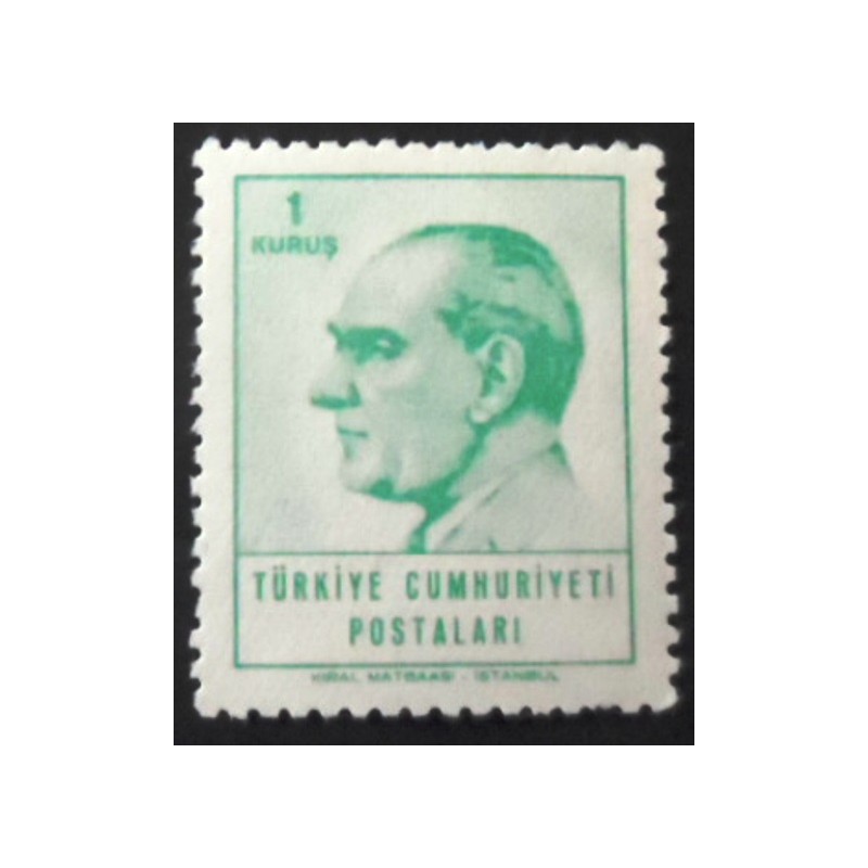 Selo postal da Turquia de 1965 Ataturk 1 M