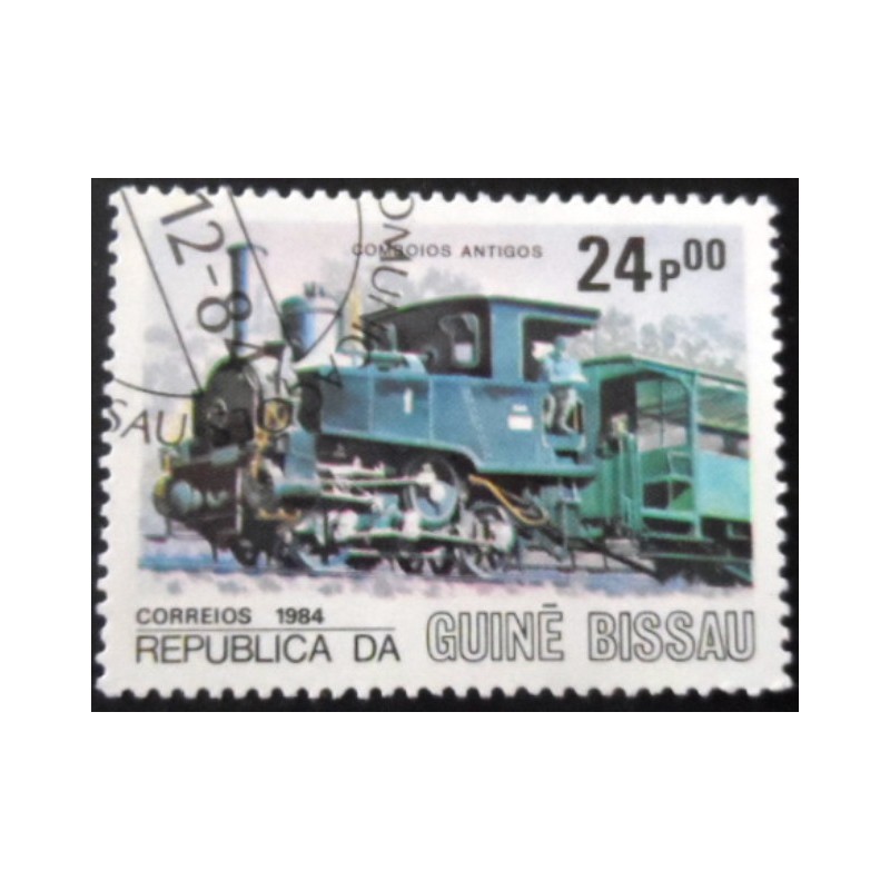 Selo postal da Guiné Bissau de 1984 Achenseebahn