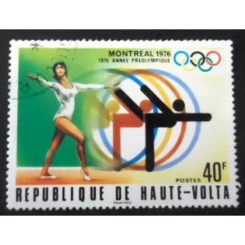 Selo postal do Alto Volta de 1976 Gymnastics