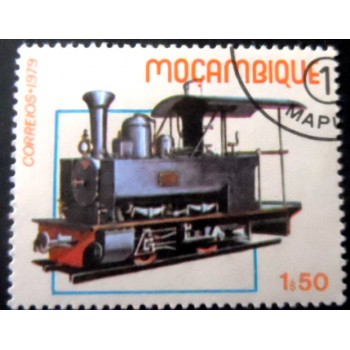 Selo postal de Moçambique de 1979 Steam locomotive