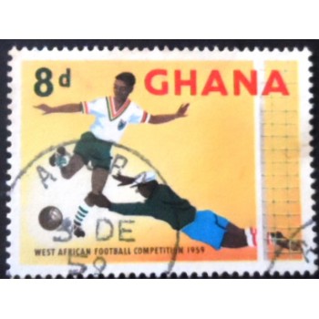 Selo postal de Ghana de 1959 Soccer Player at Goal