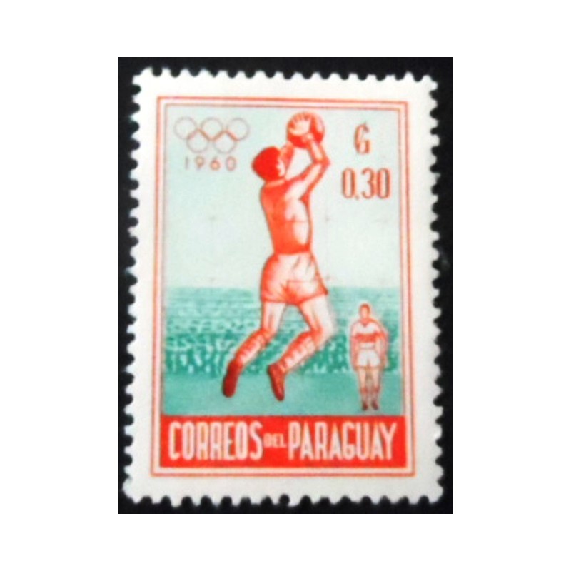 Selo postal do Paraguai de 1960 Football