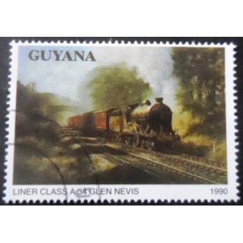 Selo postal da Guyana de 1990 Glen Nevis