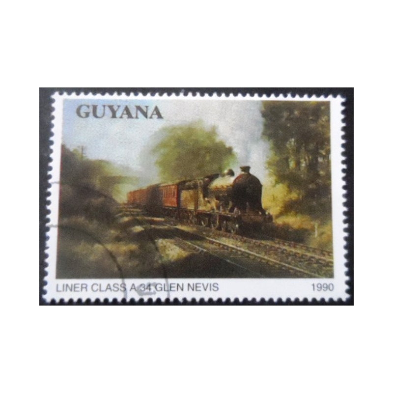 Selo postal da Guyana de 1990 Glen Nevis