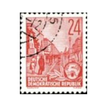Selo postal Alemanha Oriental de 1957 Berlin Stalin Avenue 24
