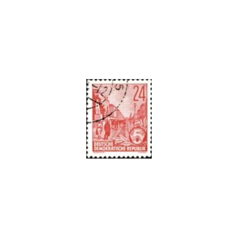 Selo postal Alemanha Oriental de 1957 Berlin Stalin Avenue 24