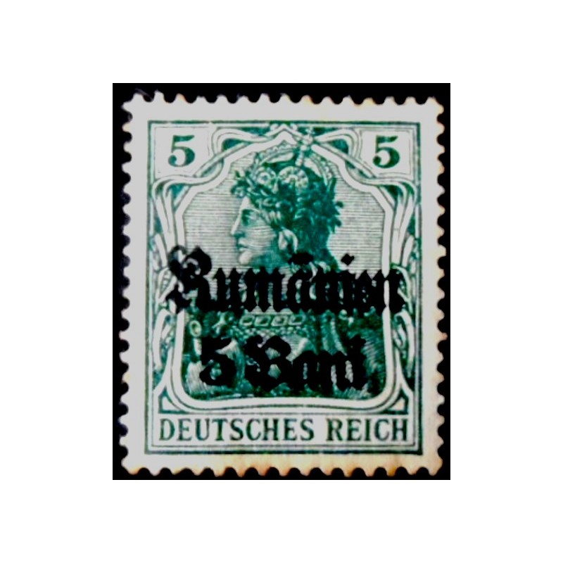 Selo postal da Romênia de 1918 German Stamps Overprinted Rumänien
