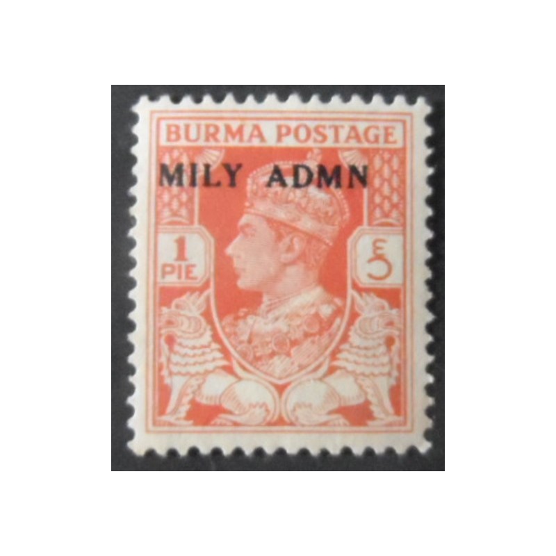 Selo postal da Birmânia de 1945 King George VI overprinted 1