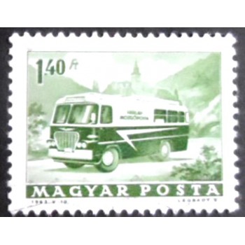 Imagem similar à do selo postal da Hungria de 1963 Mobile Post Office