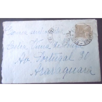 Imagem do envelope circulado em 1937 entre São Paulo x Araraquara 25