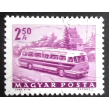 Imagem similar à do selo postal da Hungria de 1963 Tourist bus