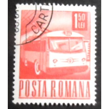 Selo postal da Romênia de 1968 Trolleybus