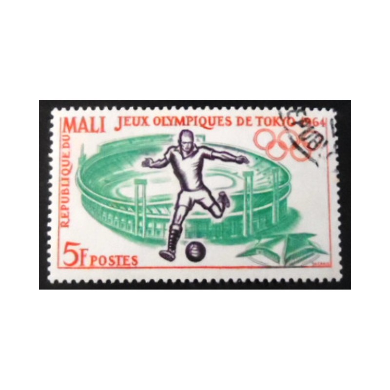 Selo postal do Mali de 1964 Soccer Player