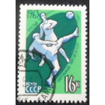 Selo postal da União Soviética de 1963 Football