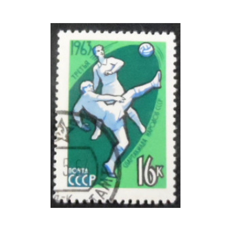 Selo postal da União Soviética de 1963 Football