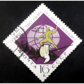 Selo postal da União Soviética de 1966 World Fencing Championships