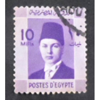 Imagem similar à do selo postal do Egito de 1937 - King Farouk 10