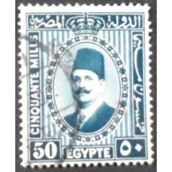 Selo postal do Egito de 1929 King Fuad I 50 Ub