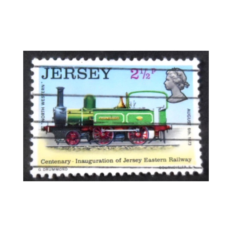Selo postal de Jersey de 1973 North Western 1870