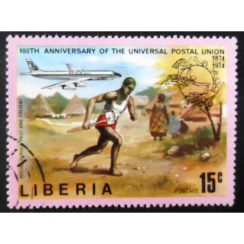 Selo postal da Libéria de 1974 Postal Runne