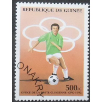 Selo postal do Guiné de 1995 Soccer