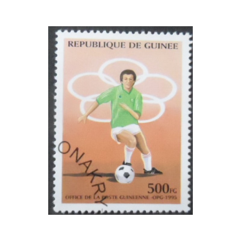 Selo postal do Guiné de 1995 Soccer