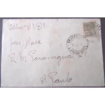 Imagem do Envelope circulado em 26.03.1937 entre Araraquara - SP e São Paulo - SP 28