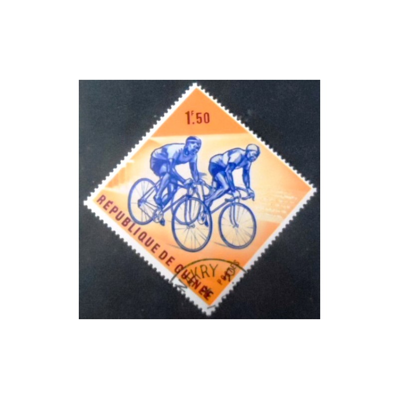 Selo postal da Guiné de 1963 Cycling