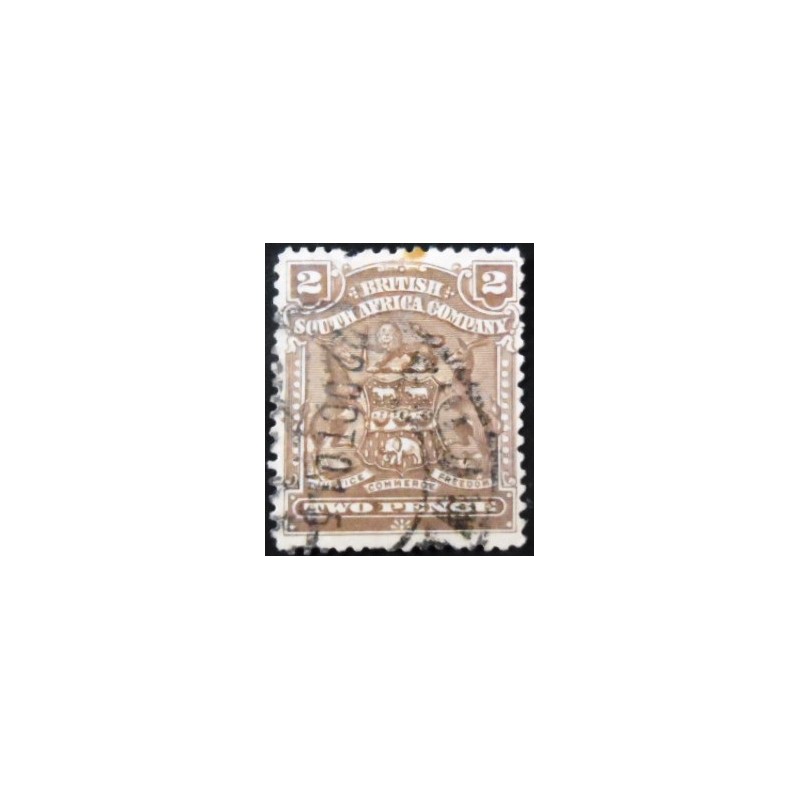 Selo postal da África do Sul Britânica de 1898 Coat of Arms 2