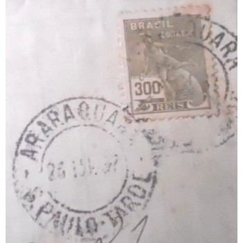 Envelope circulado em 26.03.1937 entre Araraquara - SP e São Paulo - SP 28