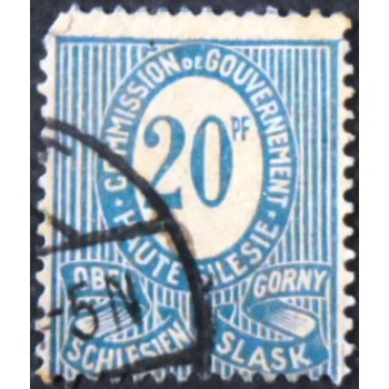 Selo postal da Alta Silésia de 1920 Numerals 20