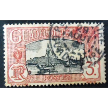 Selo postal de Guadalupe de 1928 Pointe à Pitre 3