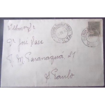 Imagem do Envelope circulado em 1937 entre Araraquara x São Paulo 30