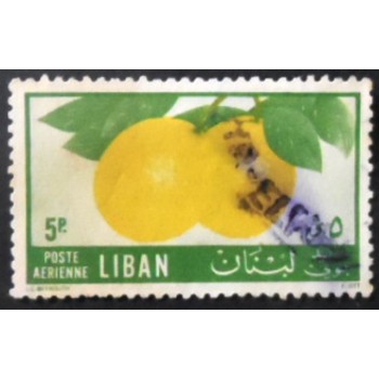 Selo postal do Líbano de 1955 Oranges