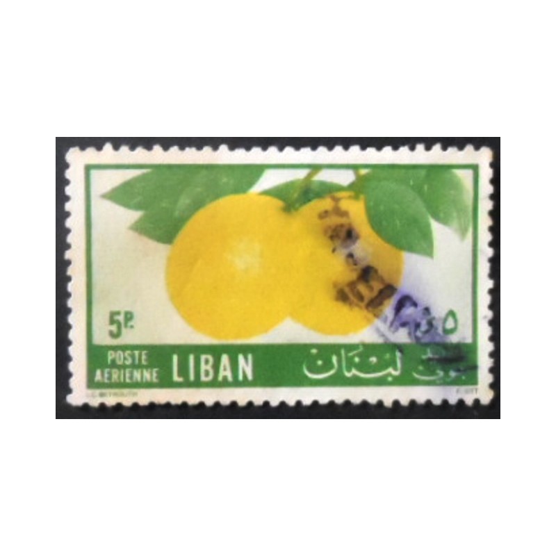 Selo postal do Líbano de 1955 Oranges