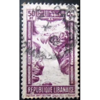 Selo postal do Líbano de 1945 Fall of Litani 50