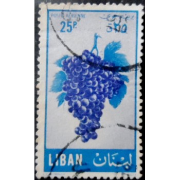 Selo postal do Líbano de 1955 Grapes U