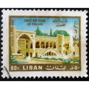 Selo postal do Líbano de 1966 Beit-en-Din Palace