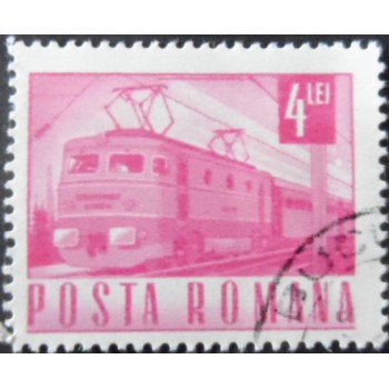 Selo postal da Romênia de 1968 Electric Train MCC