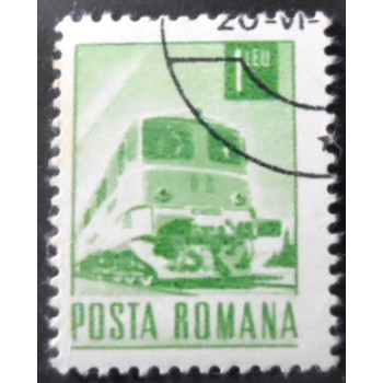 Selo postal da Romênia de 1971 Diesel-electric train