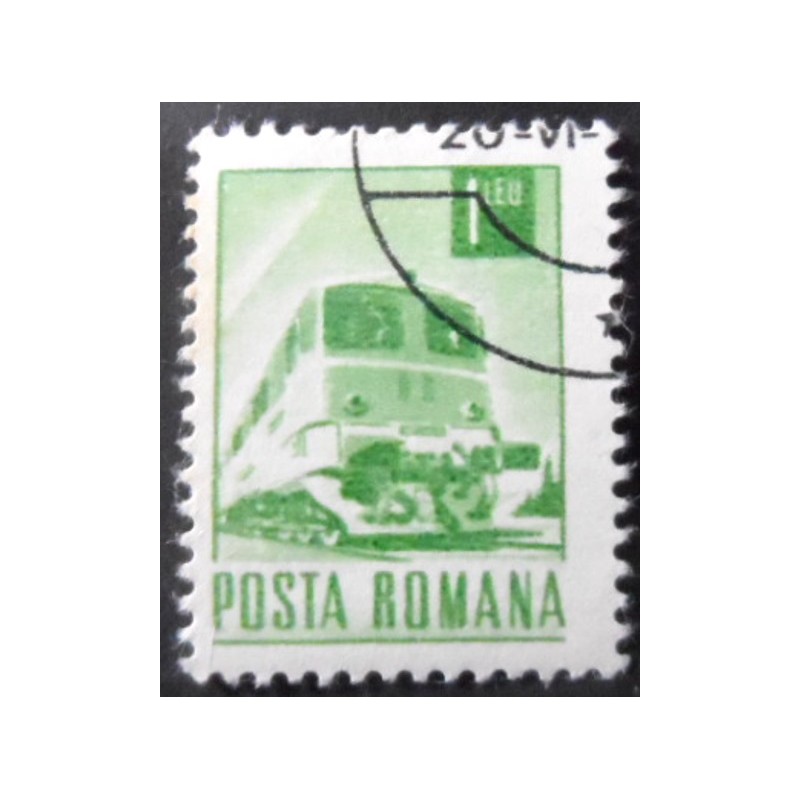 Selo postal da Romênia de 1971 Diesel-electric train